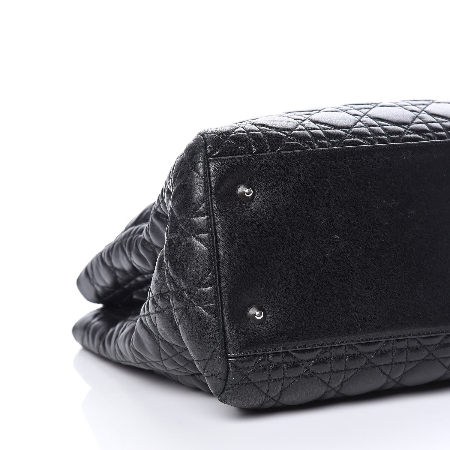 Christian Dior Lambskin Cannage Large Dior Soft Shopping Tote Black 8 of 15