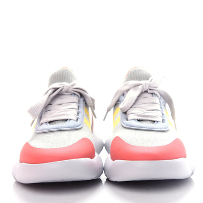 Hermes Knit Suede Goatskin Womens Crew Sneakers 36 Multicolor Gris Orange 2 of 11