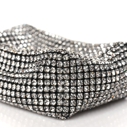 Alexander Wang ALEXANDER WANG Mesh Crystal Rhinestone Mini Heiress Pouch Black Silver 8 of 9