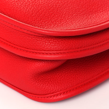 Hermes Taurillon Clemence Evelyne III PM Rouge De Coeur 11 of 12