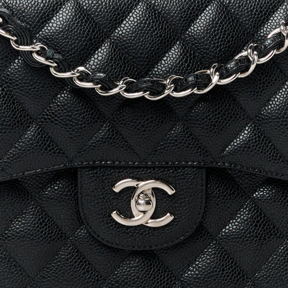 Chanel Caviar Quilted Jumbo Double Flap Black 9 of 15