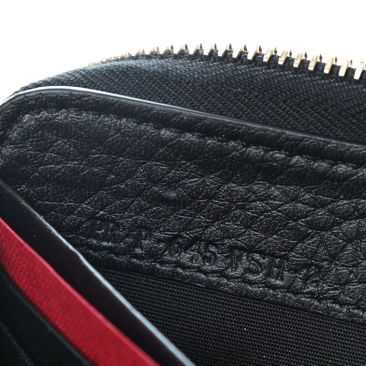 Pebbled Calfskin Rockstud Zip Around Wallet Black