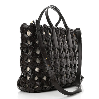 Bottega Veneta Nappa Intrecciato Linen Medium North South Tote Fondant 4 of 13