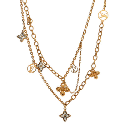 Louis Vuitton Metal Crystal Blooming Supple Necklace 1 of 6