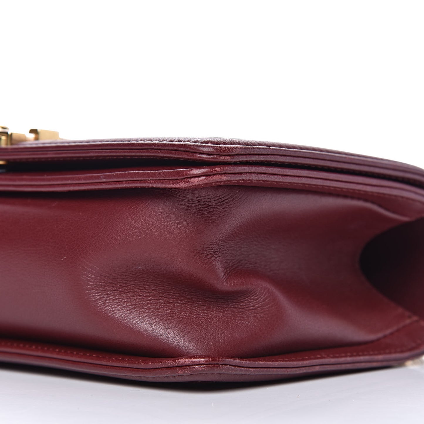 Calfskin Quilted Medium Boy Flap Burgundy