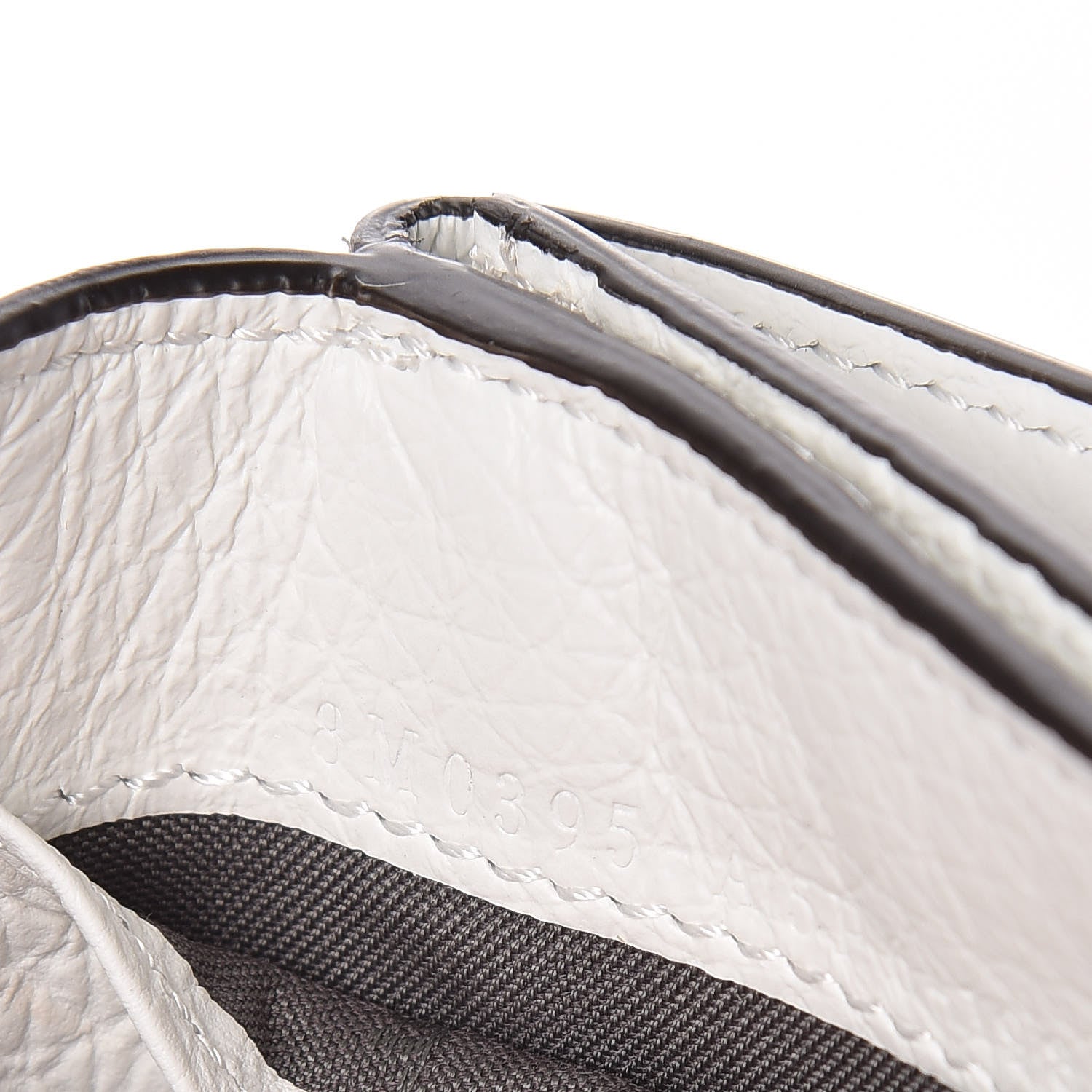 Fendi X FILA Vitello Mania Micro Tri-Fold Wallet White 7 of 9