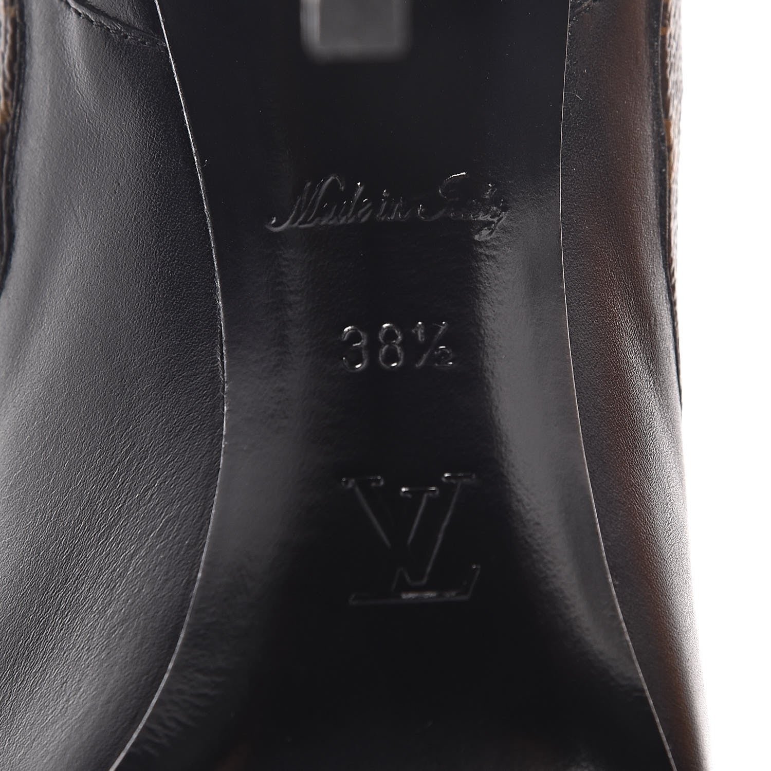 Louis Vuitton Calfskin Monogram Hypnotic Pumps 38.5 Black 6 of 9