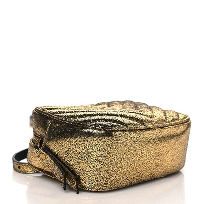 Saint Laurent Crinkled Metallic Calfskin Matelasse Monogram Lou Belt Bag Gold 4 of 9