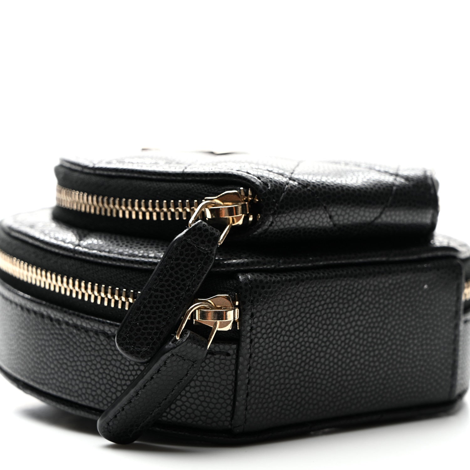 Chanel Caviar Quilted Round Coco Clutch With Chain Black 8 of 9