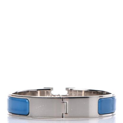 Hermes Enamel Narrow Clic Clac H Bracelet PM Bleu Ciel 4 of 5