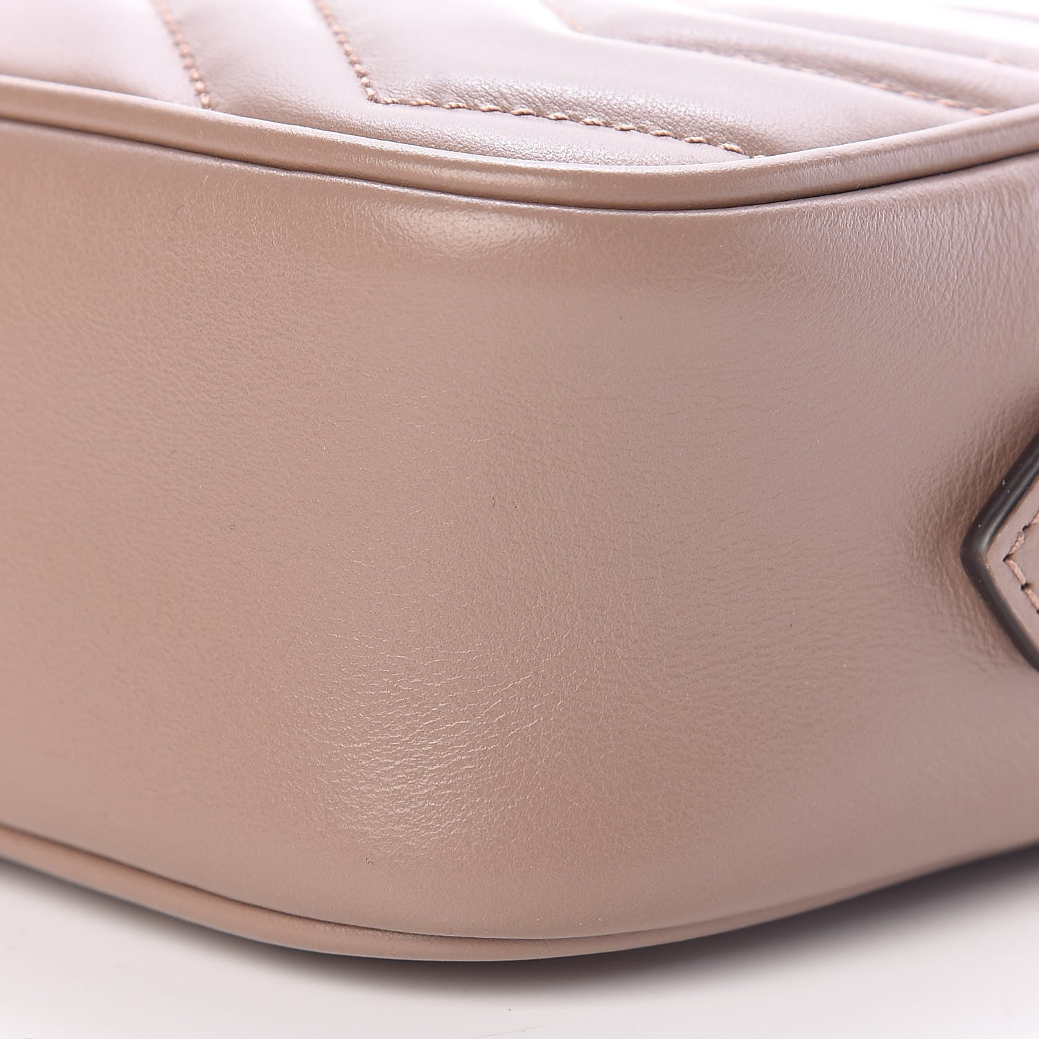 Gucci Calfskin Matelasse Mini GG Marmont Chain Shoulder Bag Nude 10 of 10