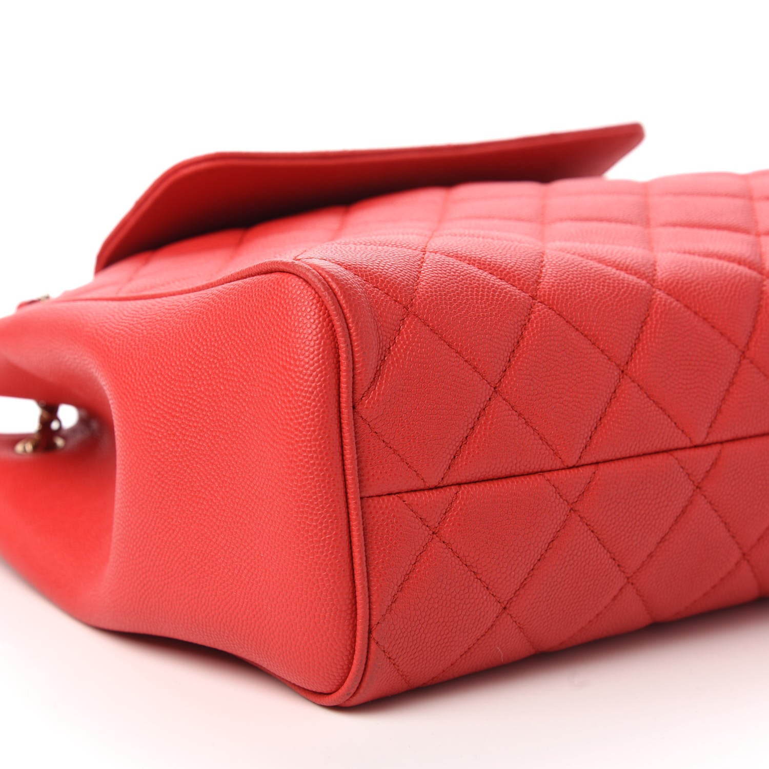 Chanel Caviar Quilted In Out Flap Shopping Tote Red 6 of 11