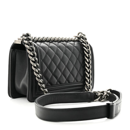 Chanel Calfskin Quilted Small Boy Flap Black 3 of 15
