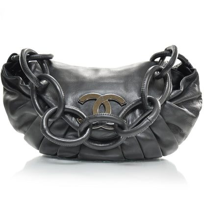 Chanel Lambskin Pleated Flap Bag Black 1 of 10