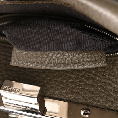 Fendi Cuoio Romano Snakeskin Selleria Mini Peekaboo Iconic Satchel Corda White 8 of 11