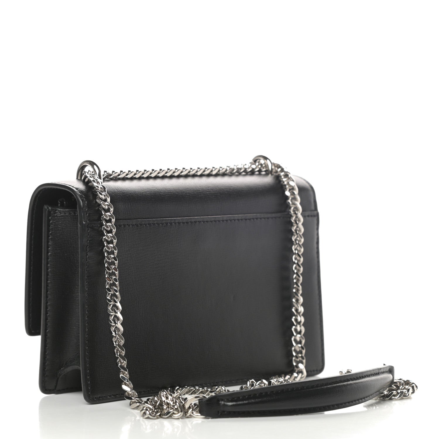 Saint Laurent Calfskin Monogram Sunset Chain Wallet Black 3 of 11