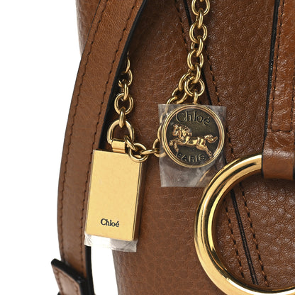 Chloe Grained Calfskin Small Spin Tote Clay Brown 11 of 11