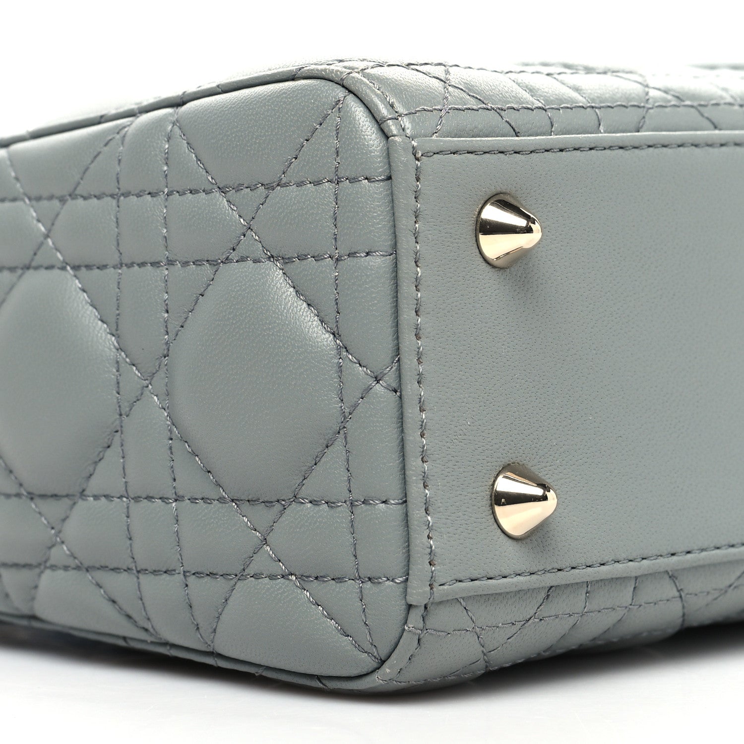 Christian Dior Lambskin Cannage Small My ABCDior Lady Dior Grey 7 of 9