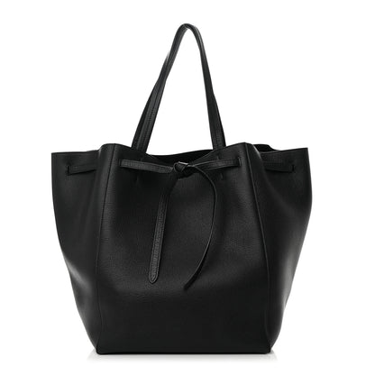 Celine Soft Grained Calfskin Medium Belt Cabas Phantom Black 1 of 11