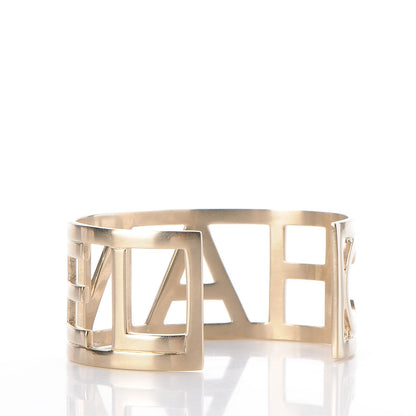 Chanel Metal Logo Cuff Gold 3 of 4