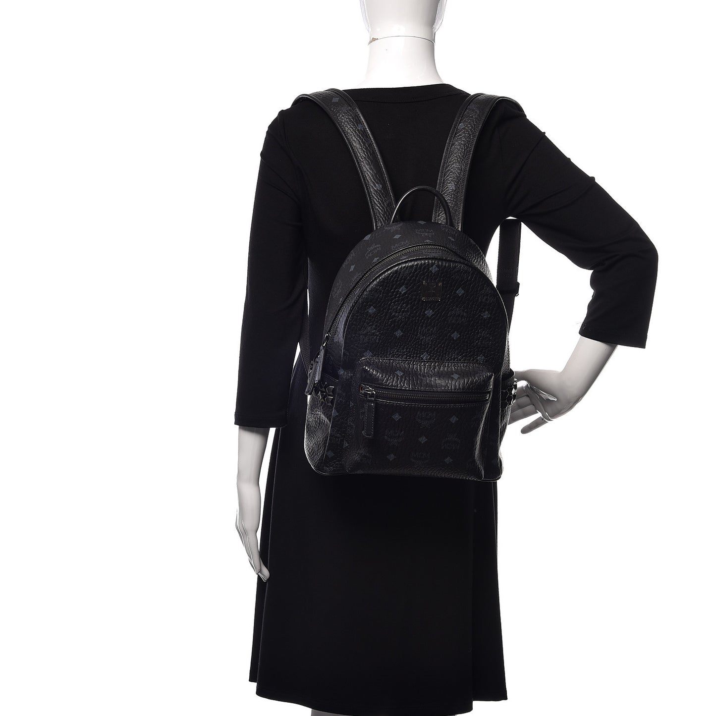 Visetos Small Side Stud Stark Backpack Black