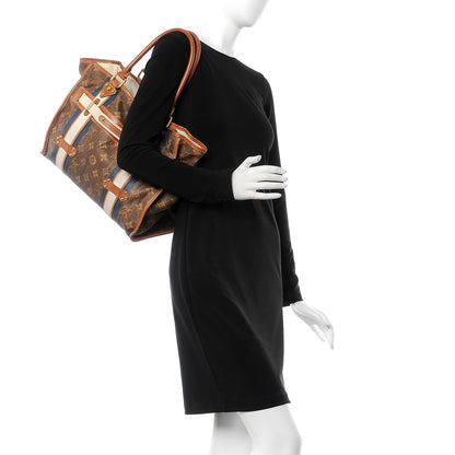 Louis Vuitton Monogram Rayures Tisse Sac GM Blue 2 of 22