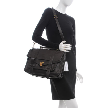 Proenza Schouler Lambskin Large PS1 Satchel Chocolate 2 of 6