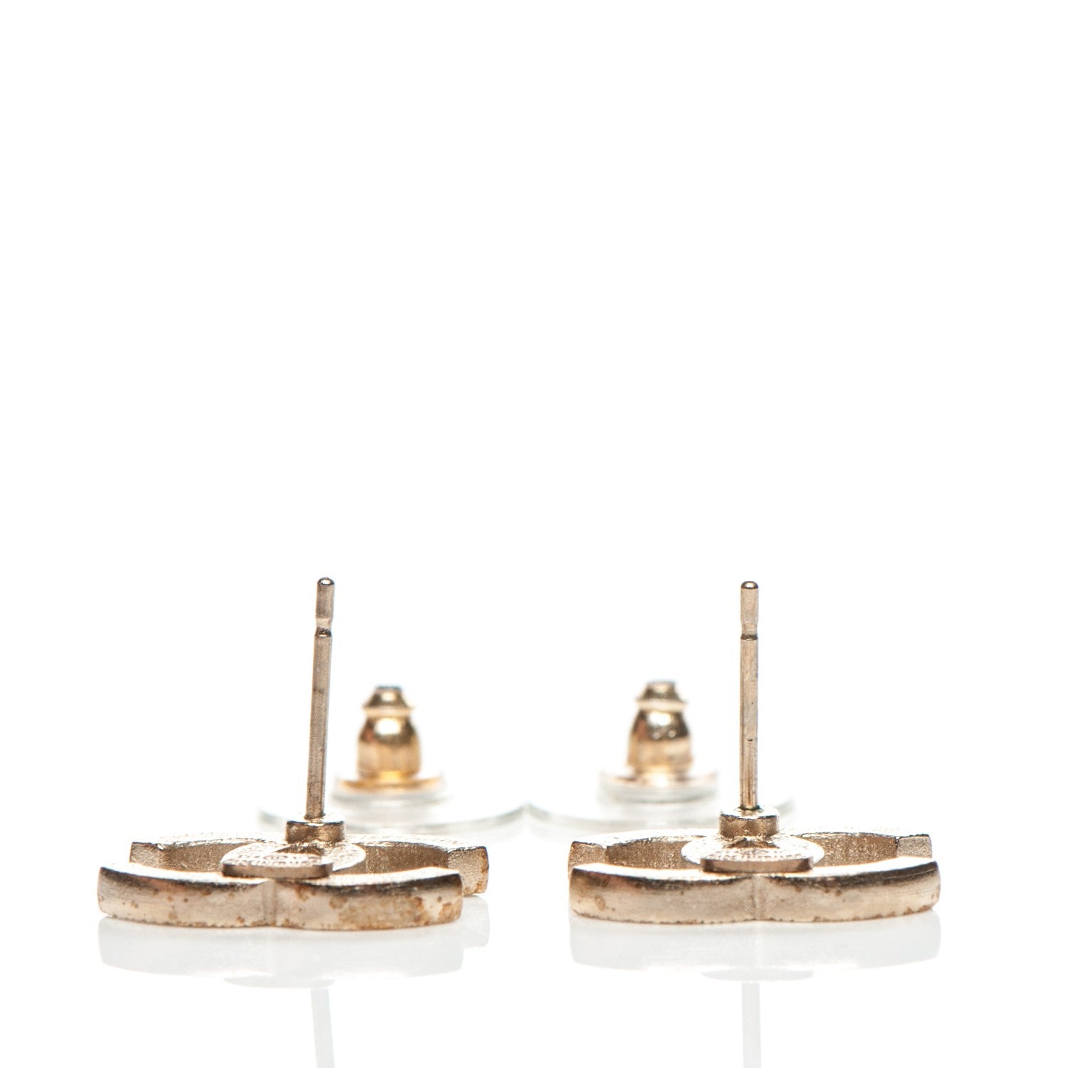 Chanel Crystal CC Earrings Gold 5 of 6