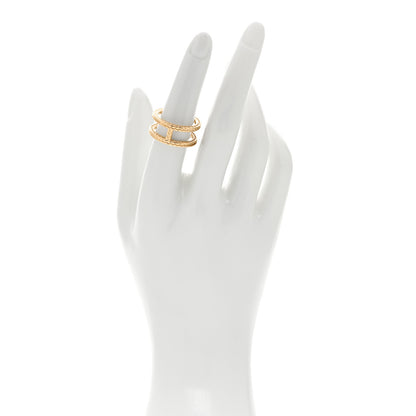 Hermes 18K Yellow Gold PM Chain d'Ancre Danae Ring 53 6.5 2 of 5