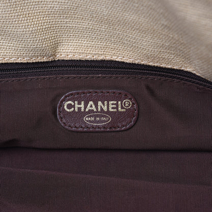 Chanel Straw Raffia Summer Tote Beige Brown 6 of 19