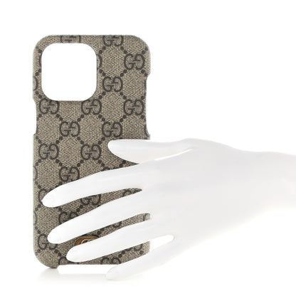 Gucci GG Supreme Monogram Ophidia iPhone 14 Pro Max Phone Case Beige Ebony 2 of 7
