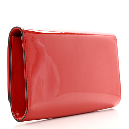 Louis Vuitton Patent Louise Clutch Cherry 2 of 10