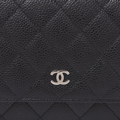 Chanel Caviar Quilted Wallet On Chain WOC Black 10 of 11