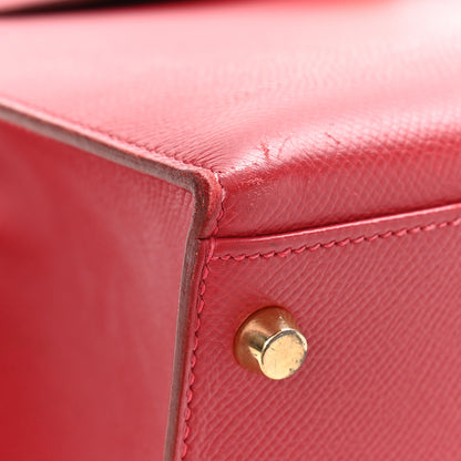 Hermes Epsom Kelly Sellier 32 Rouge Casaque 12 of 23