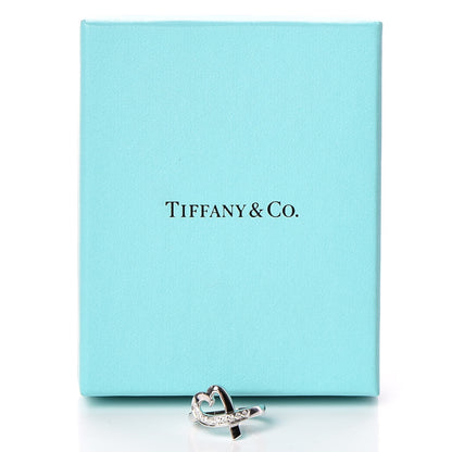 Tiffany 18K White Gold Diamond Paloma Picasso Loving Heart Ring 52 6 6 of 6