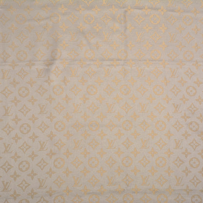 Louis Vuitton Silk Wool Monogram Shine Shawl Beige 1 of 4