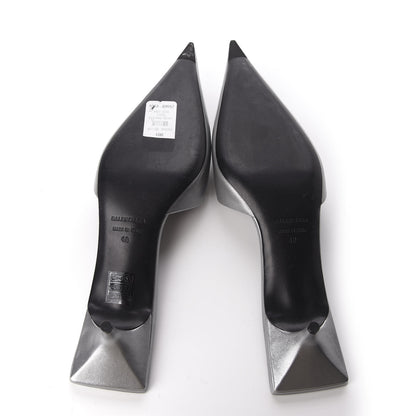 Balenciaga Calfskin BB Pointy Toe Mule 10 Gray 6 of 11