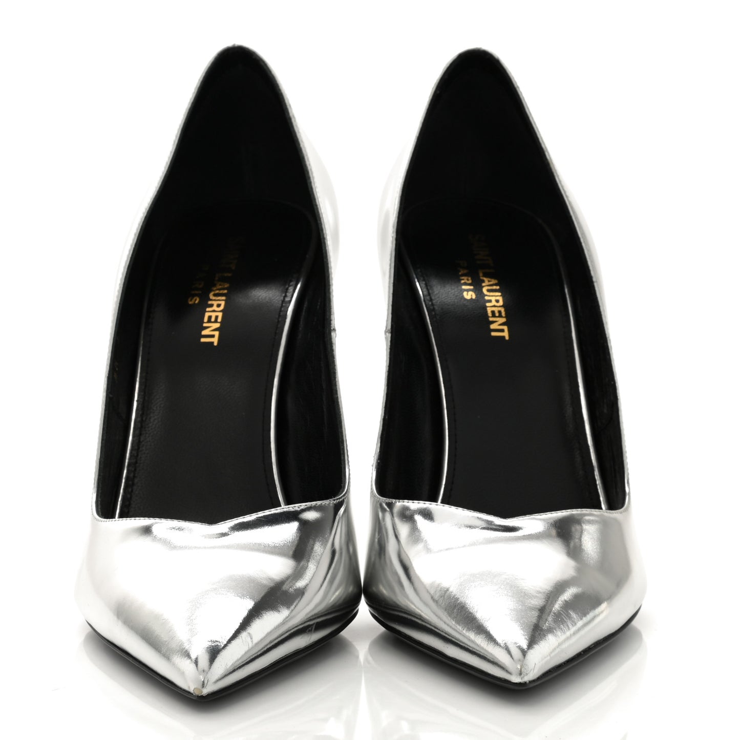 Calfskin Kiki 100 Pumps 38.5 Silver