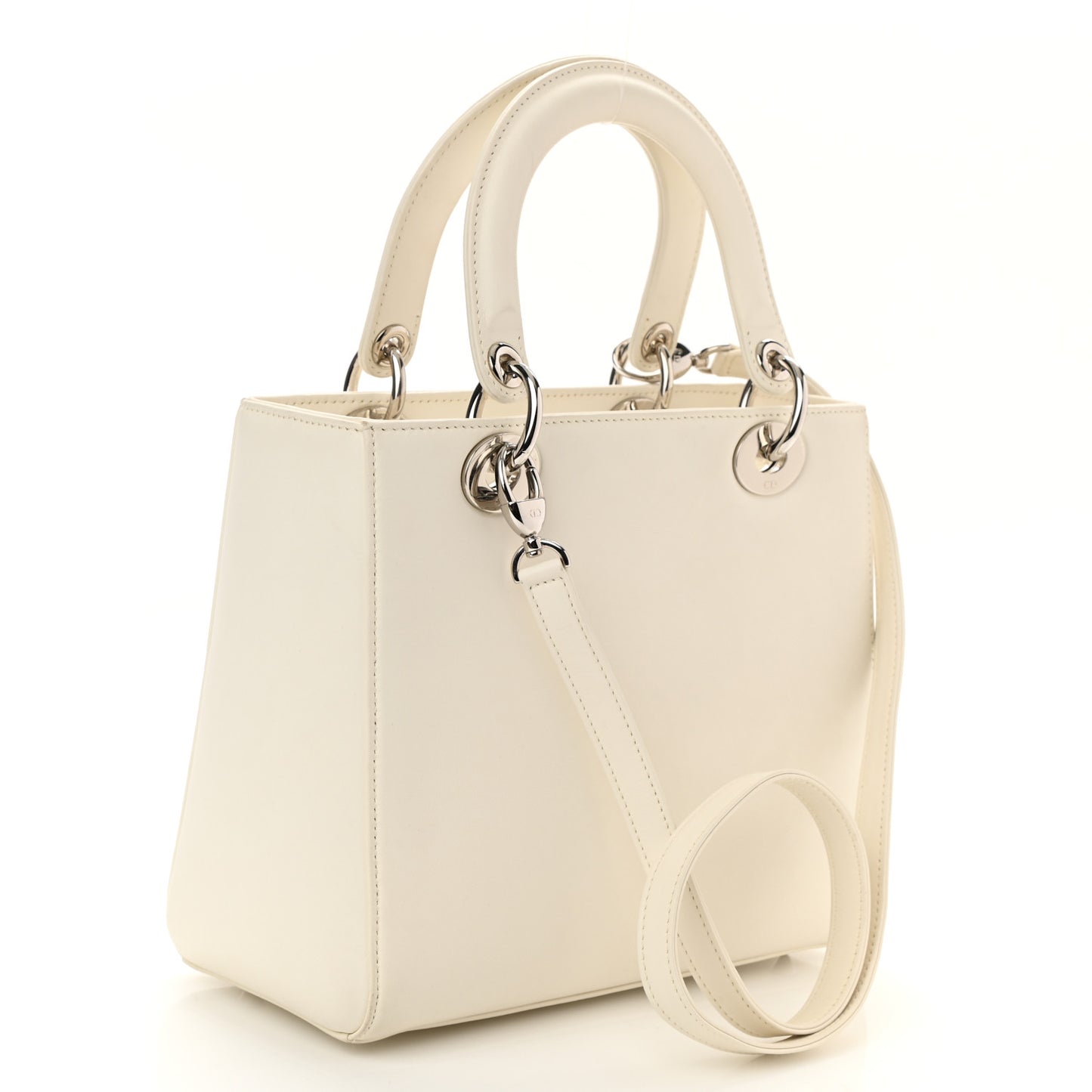 X Andy Warhol Calfskin Medium Lady Dior White
