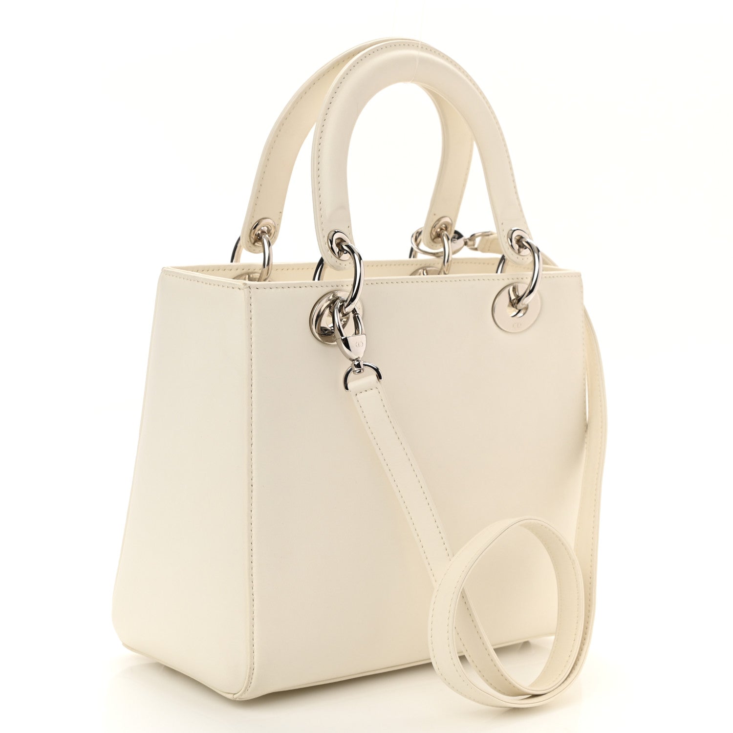 Christian Dior X Andy Warhol Calfskin Medium Lady Dior White 3 of 9