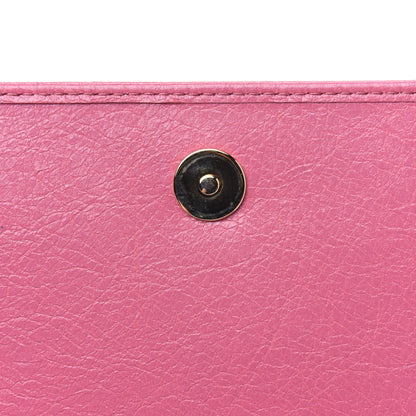 Balenciaga Agneau Giant 12 Gold Hardware Money Wallet Rose Hortensia 7 of 11