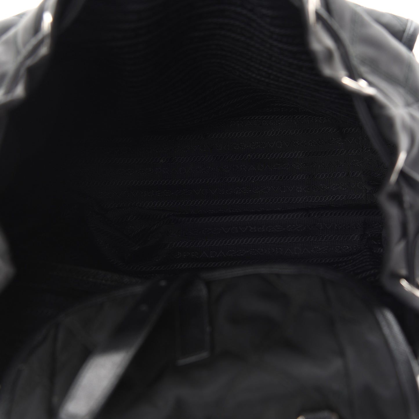 Tessuto Nylon Saffiano Vela Quilted Backpack Black