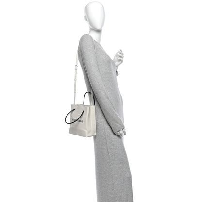 Balenciaga Calfskin Logo XXS Shopping Tote White 2 of 10