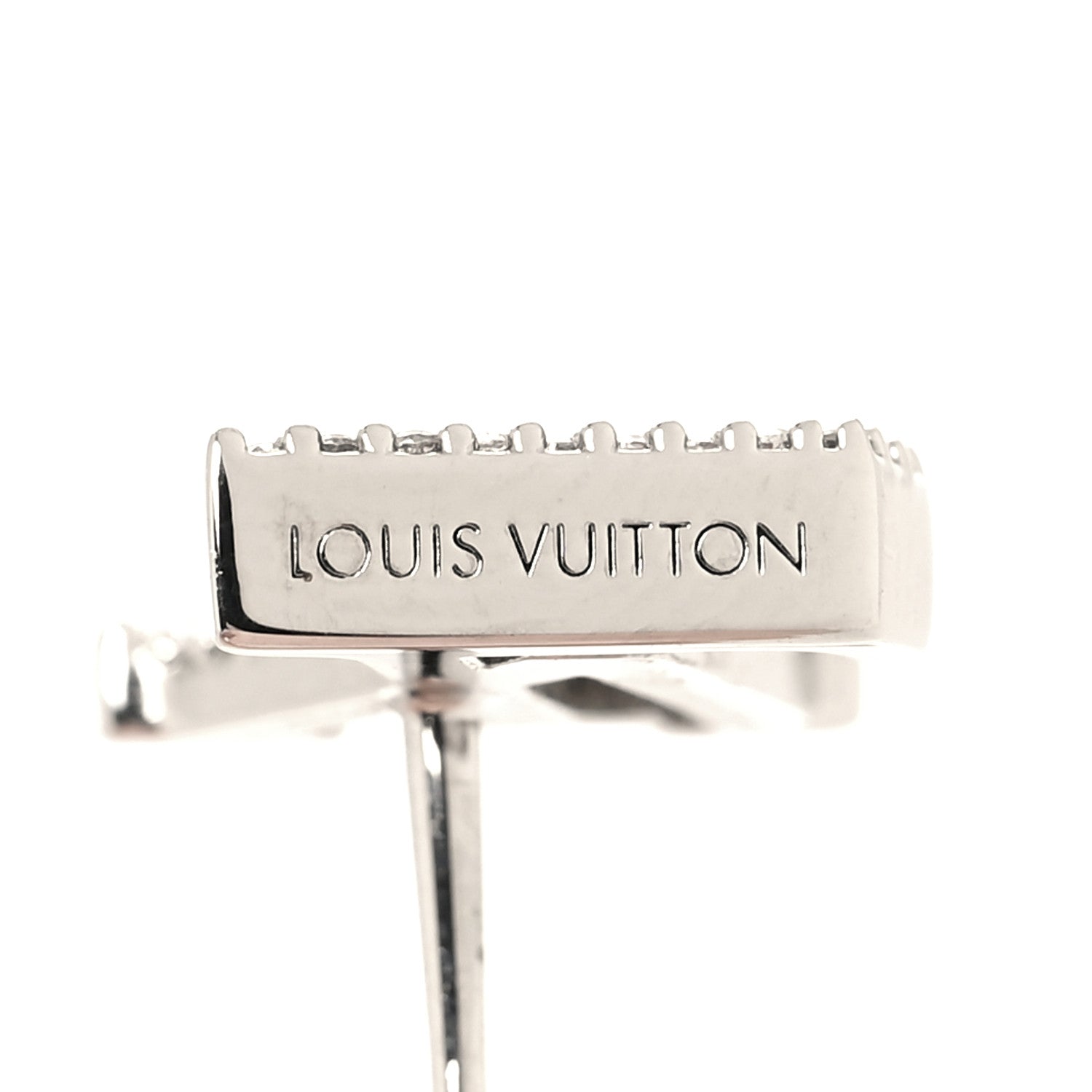 Louis Vuitton Crystal LV Iconic Earrings Silver 5 of 6