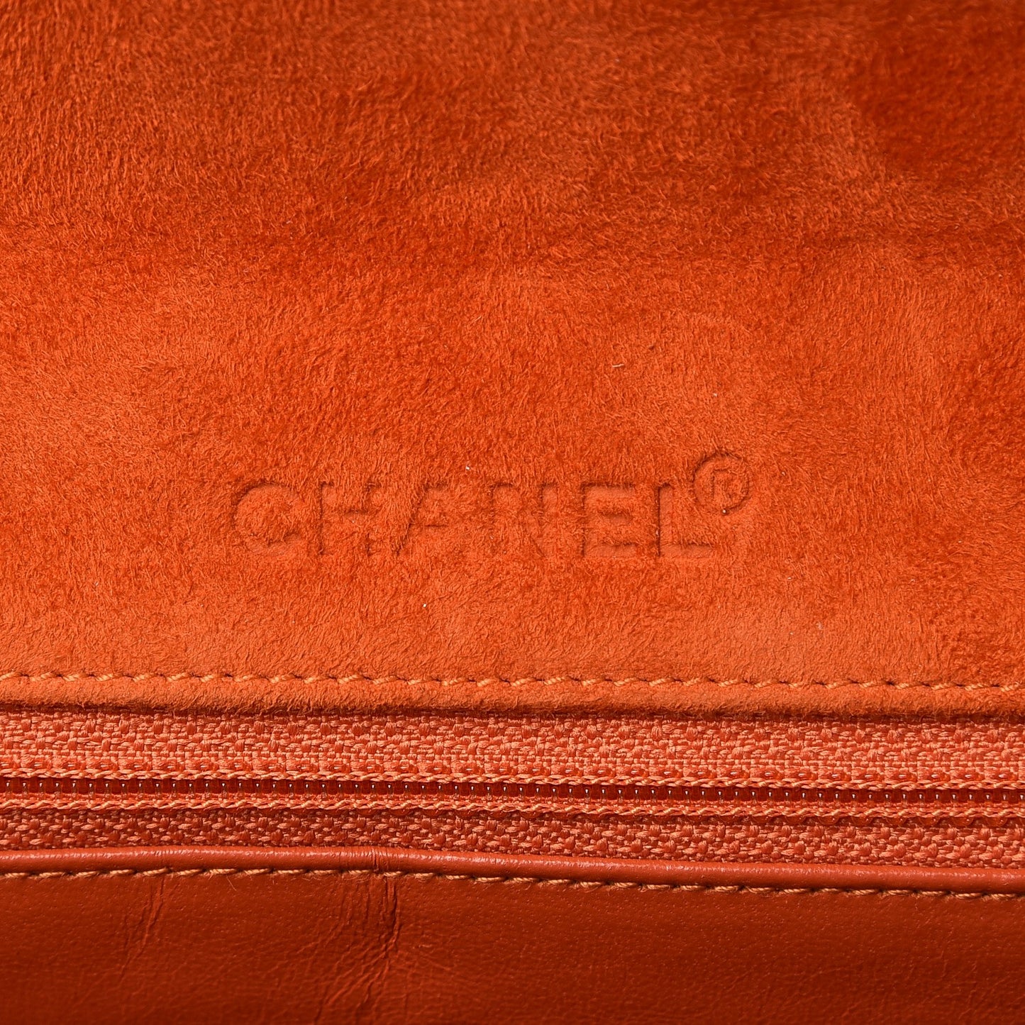 Suede Square Quilted Flap Orange
