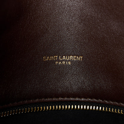 Saint Laurent Lambskin Quilted Small Loulou Puffer Monogram Chain Satchel Dark Ganache 6 of 11
