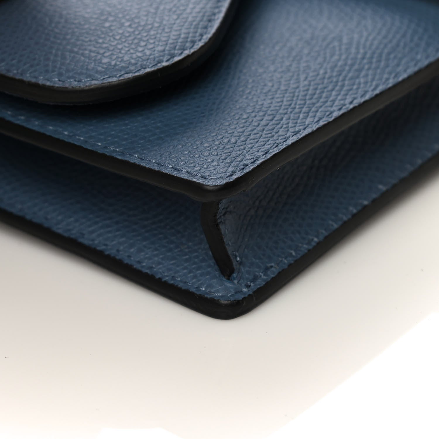 Christian Dior Grained Calfskin Saddle Belt Bag Denim Blue 9 of 13