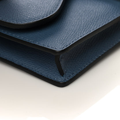 Christian Dior Grained Calfskin Saddle Belt Bag Denim Blue 9 of 13