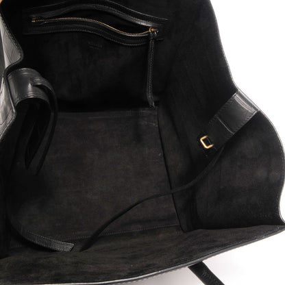 Celine Crocodile Embossed Medium Phantom Luggage Black 5 of 7