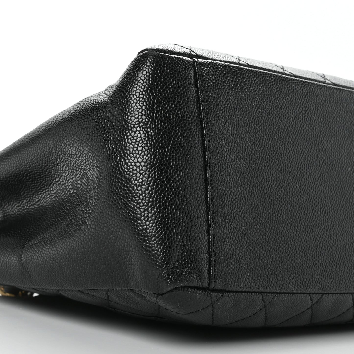 Caviar Quilted Grand Shopping Tote GST Black